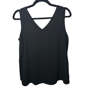 NEW Ann Taylor Black Dressy Chiffon Sleeveless Blouse Tank Top Size Small NWT